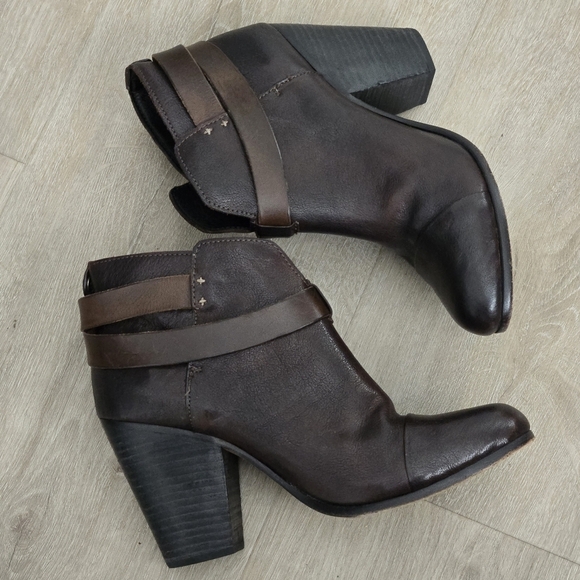 Rag & Bone Harrow Dark Brown Leather Ankle Boots Size 40 EU 9 US - Picture 3 of 12